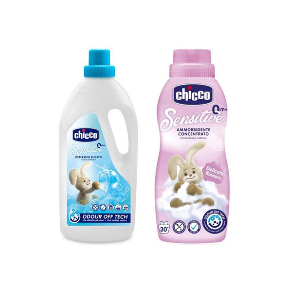 Chicco prací gel Sensitive 1,5 l + aviváž 750 ml