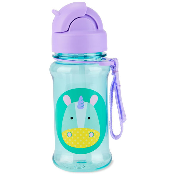 SKIP HOP Zoo tritan láhev s brčkem Jednorožec 12 m+ 355 ml