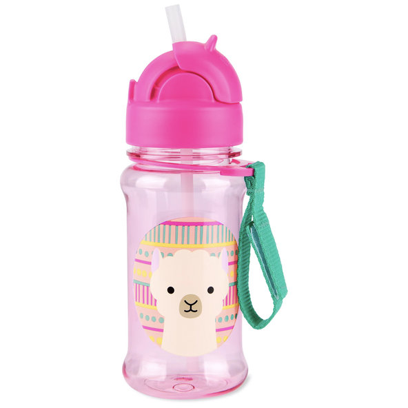 SKIP HOP Zoo tritan láhev s brčkem Lama 12 m+ 355 ml