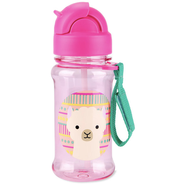 SKIP HOP Zoo tritan láhev s brčkem Lama 12 m+ 355 ml