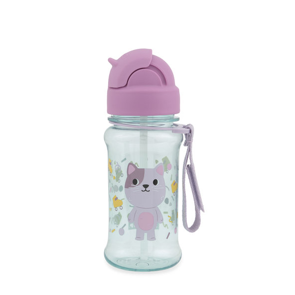 Skip Hop Besties Squad láhev se slámkou Kočička 12 m+ 355 ml