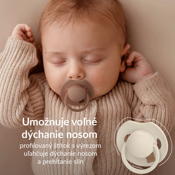 LOVI Prime Dudlík dynamický silikonový svítící Ivory/Blush 6–18 m 2 ks