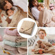 Babyono deka z přírodní bavlny 0 m+ 75×100 cm světle béžová