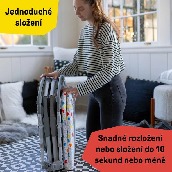 BABY EINSTEIN Postýlka s ohrádkou na hraní 3v1 Kick & Snooze™ 0m+