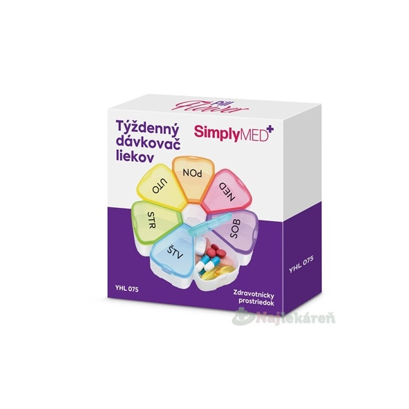 SimplyMED Pill Flower týdenní dávkovač léků