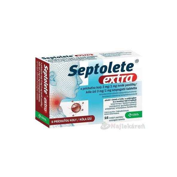 Septolete Extra kola 16 pastilek