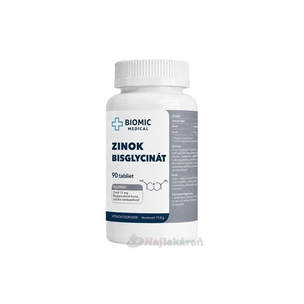 BIOMIC Zinek bisglycinát 15 mg 90 tablet