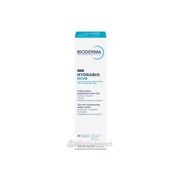 BIODERMA Hydrabio Riche hydratační krém 72 h 40 ml