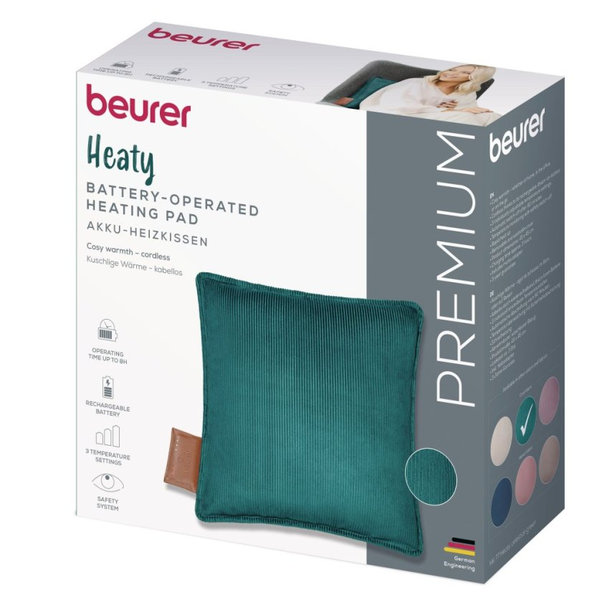 Beurer vyhřívací polštář HK77 Heaty zelený 45 x 45 cm