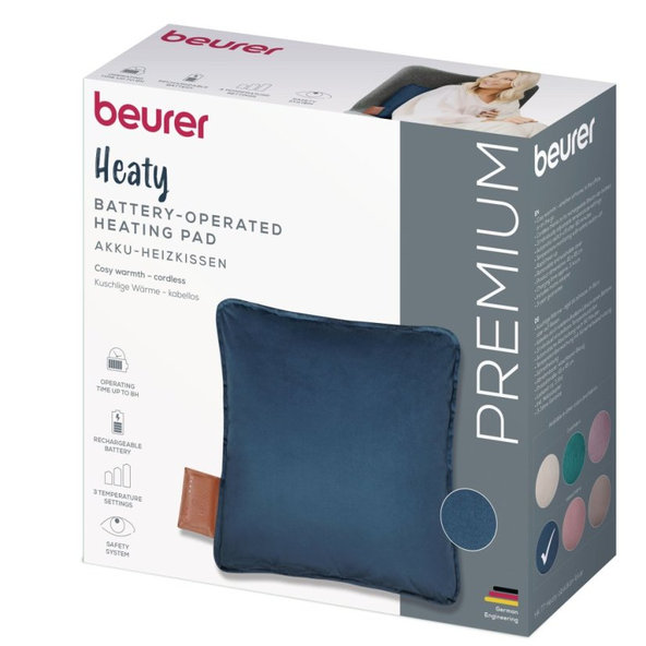 Beurer vyhřívací polštář HK77 Heaty modrý 45 x 45 cm