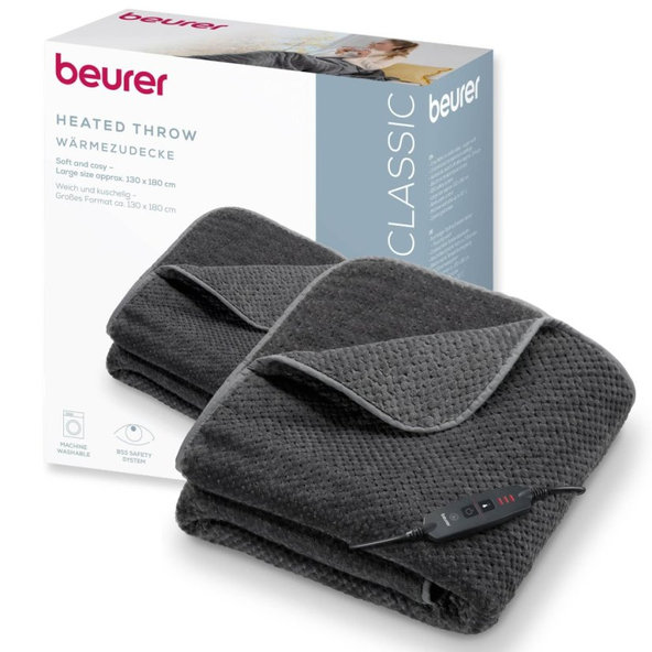 Beurer vyhřívací deka HD65 Dark Grey 180 x 130 cm