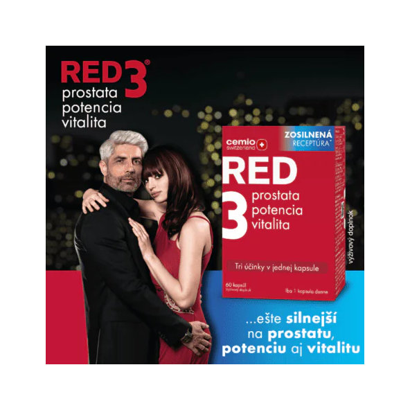 Cemio Red3 prostata, potence, vitalita 60 kapslí