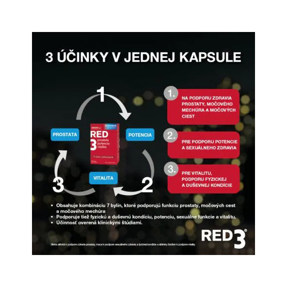 Cemio Red3 prostata, potence, vitalita 60 kapslí