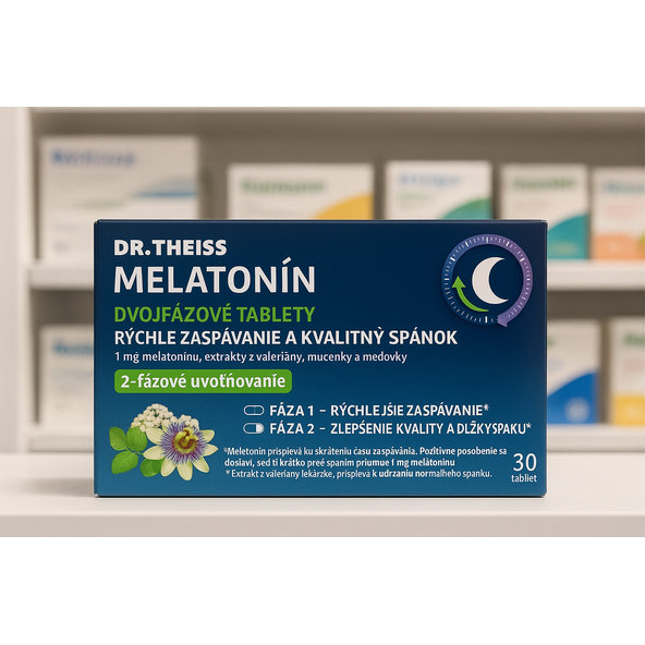 Dr. Theiss Melatonin s dvoufázovým uvolňováním 30 tablet