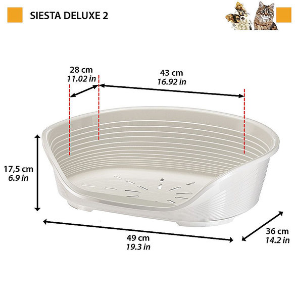 Ferplast pelíšek Siesta Deluxe 2 Bordeaux