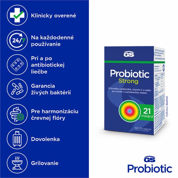 GS Probiotic Strong 30+10 kapslí