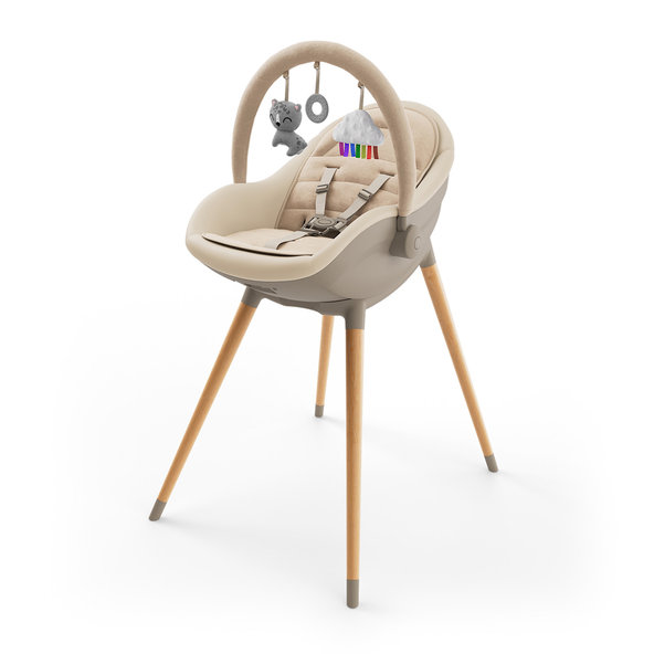 Kinderkraft jídelní židlička a lehátko Fini Up 3v1 Beige