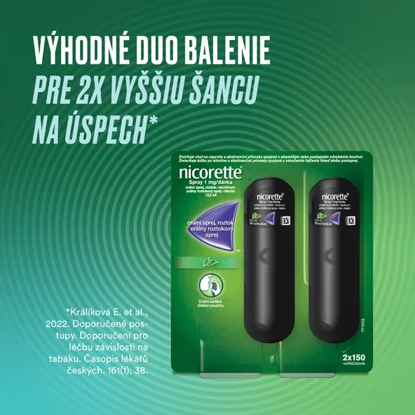 Nicorette spray proti kouření máta 13,2 ml 2 ks
