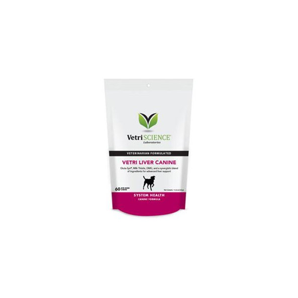 VetriScience Vetri-Liver Canine žvýkací tablety na podporu detoxikace jater pro psy 60 ks
