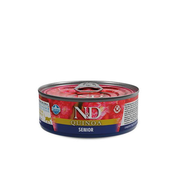 Farmina N&D Cat Quinoa senior jehněčí konzerva 80 g