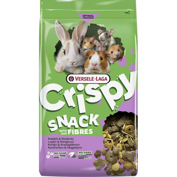 Versele-Laga Crispy Snack s vlákninou pamlsek pro králíky a hlodavce 550 g
