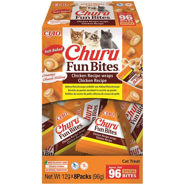Inaba Churu Fun Bites Chicken pamlsky pro kočky 8×12 g