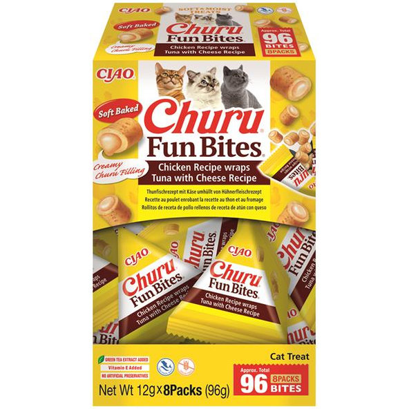 Inaba Churu Fun Bites Tuna with Cheese pamlsky pro kočky 8×12 g