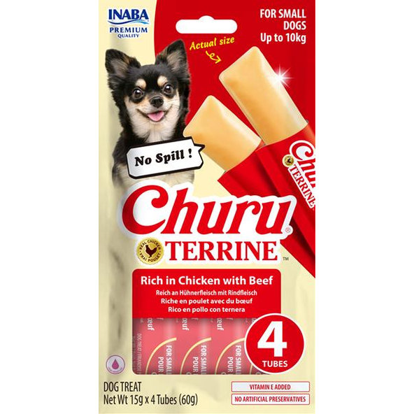 Inaba Churu Terrine Chicken with Beef pamlsek pro psy 4×15 g
