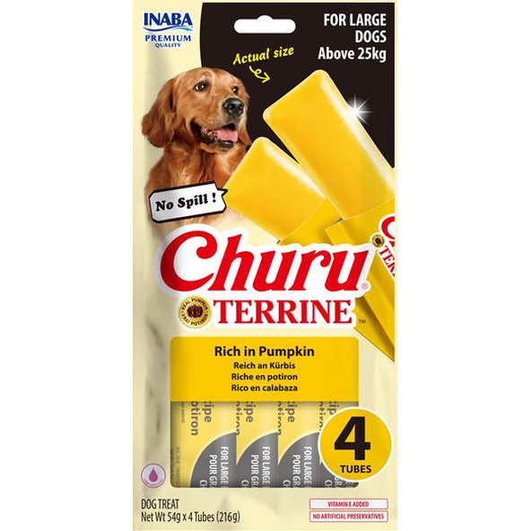 Inaba Churu Terrine Pumpkin pamlsek pro psy s dýní 4×54 g