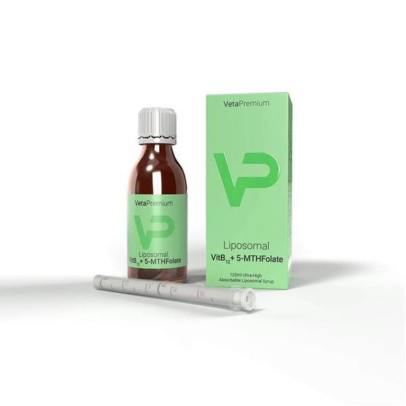 VetaPro Liposomal VitB12 + 5-MTHF sirup pro psy a kočky 120 ml
