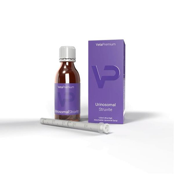 VetaPro Urinosomal Struvite Liposomal sirup na podporu normální funkce močových cest psů a koček 120 ml