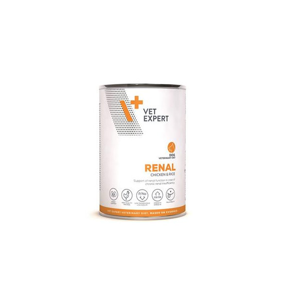 VetExpert VD Dog Renal Chicken & Rice konzerva pro psy 400 g