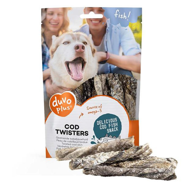 Duvo+ Fish! Cod Twisters tresčí proužky pro psy 100 g