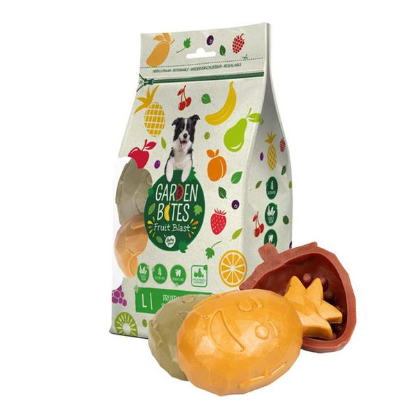 Duvo+ Garden Bites Fruity Buddies L pamlsky pro psy 11,5 cm, 3 ks, 270 g