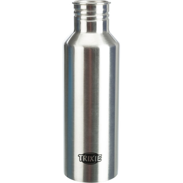 TRIXIE nerezová láhev s miskou na vodu pro psy 750 ml