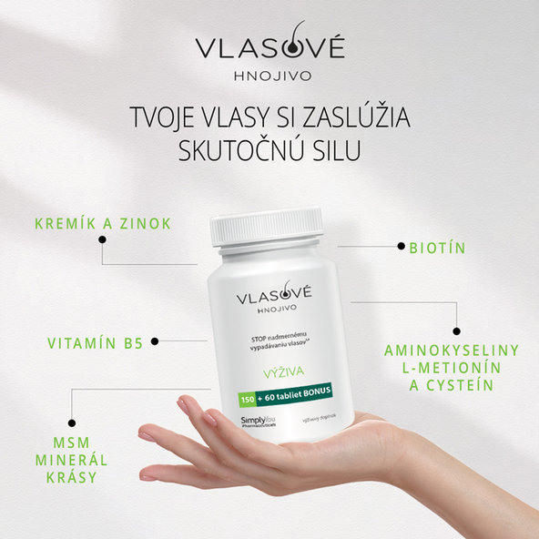 Vlasové hnojivo proti vypadávání vlasů 60 tablet