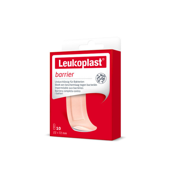 Leukoplast Barrier voděodolné náplasti na rány 22×72 mm 10 ks