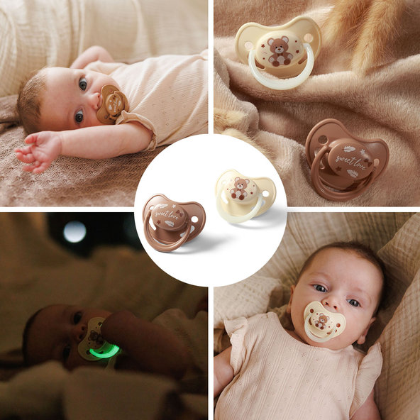 Babyono silikonové anatomické dudlíky 0–6 m 2 ks