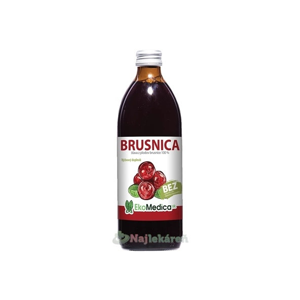 EkoMedica SK Brusinka šťáva 100 % 500 ml