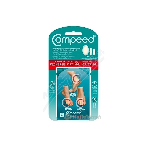 Compeed náplast na puchýře Mix velikostí 5 ks
