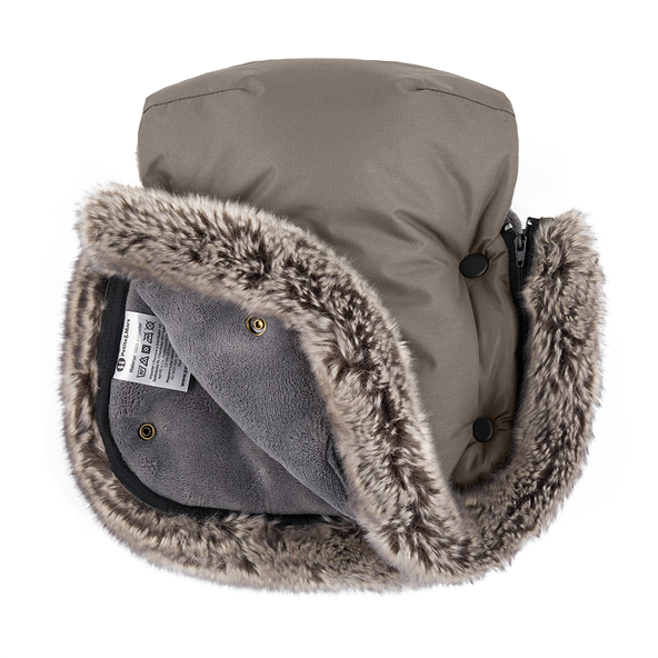 PETITE&MARS Rukavice na kočárek Furry Mocha Mousse