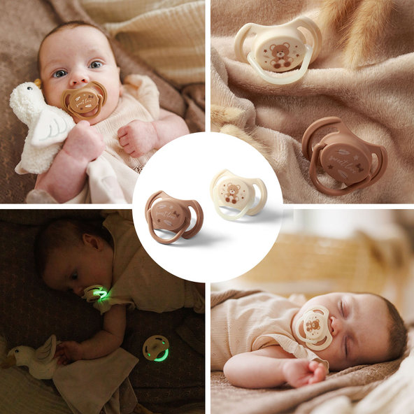 Babyono silikonové symetrické dudlíky 0–6 m 2 ks