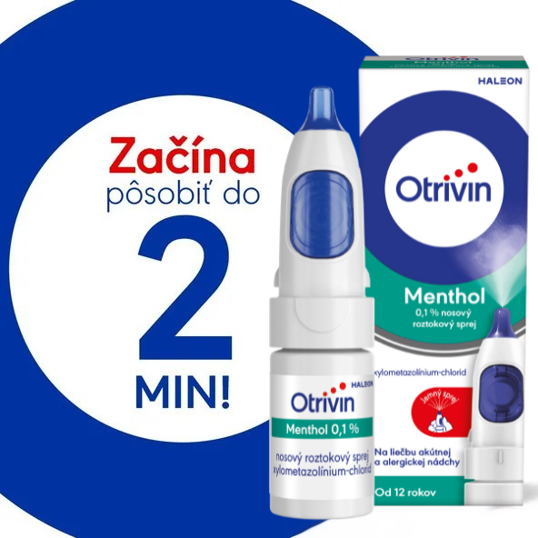 Otrivin Menthol 0,1 % nosní sprej na ucpaný nos 10 ml