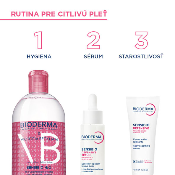 BIODERMA Sensibio H2O micelární voda Victoria Beckham 500 ml