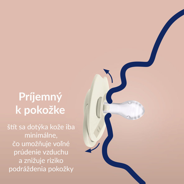LOVI Prime Dudlík dynamický silikónový svíticí Blush 0-6m