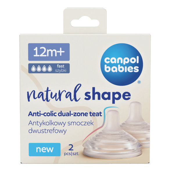 Canpol Babies NaturShape savičky na láhev 12 m+ 2 ks