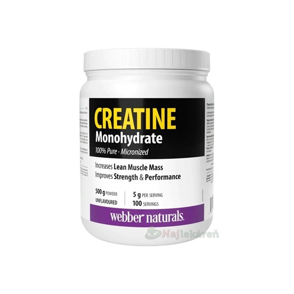 Webber Naturals Kreatin monohydrát 100% čistý 500 g