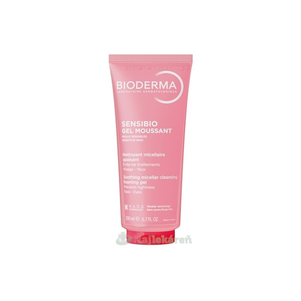 Bioderma Sensibio Gel moussant jemný čisticí a odličovací gel 200 ml