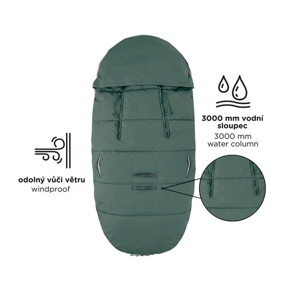 PETITE&MARS Set fusak Comfy 4v1 + rukavice Furry Veritable Khaki