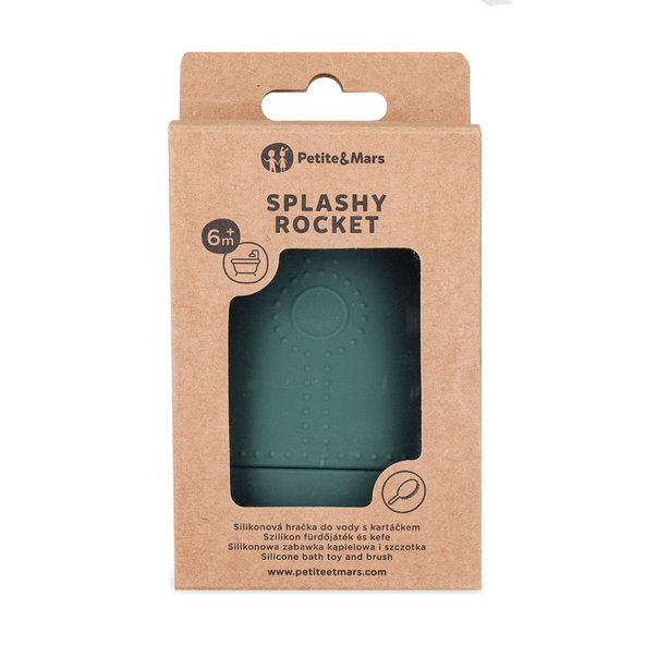 PETITE&MARS Hračka do vody Splashy Rocket Misty Green 6m+